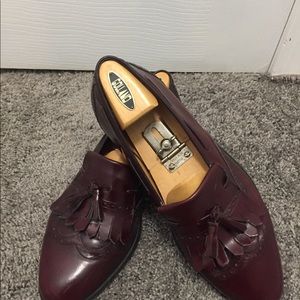Perry Ellis cordovan leather burgundy loafers 10W